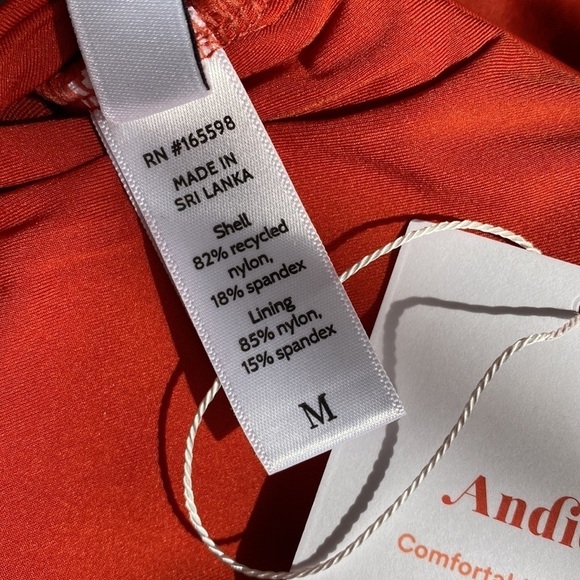 Andie Tahiti chili pepper red one piece swimsuit medium - Picture 6 of 8